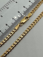 9ct Yellow Solid Gold 3.8mm Curb Link 8.5 Inch / 21cm Bracelet (0019)