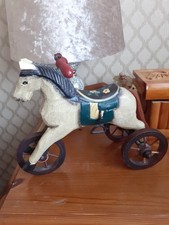 Vintage Carved Wooden Rocking Horse  Ornament