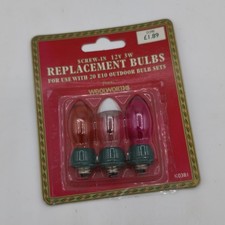 VTG WOOLWORTHS E10 Replacement Bulbs | 3 x Screw-in 3W 12V | R1 K0831 D.290