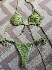 Green diamonte bikini size - diamonte,