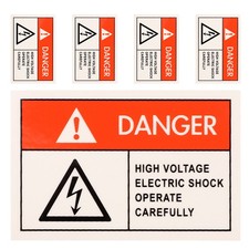  5 Pcs Sticker Box Sign Automatic Fire Extinguisher Adt Security Signs