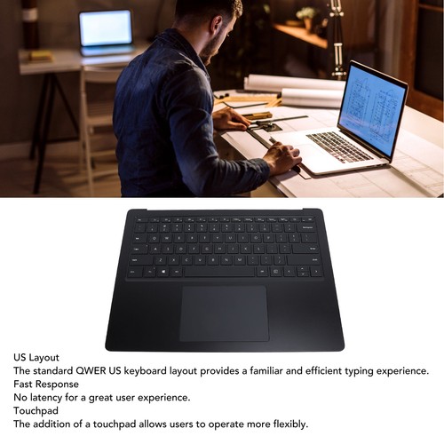 Black laptop palmrest keyboard - palmrest,