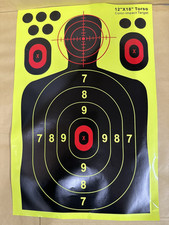 Splatter Target Shoot Rifle Pistol Reactive Air Targets Large 12x18inch 10pcs