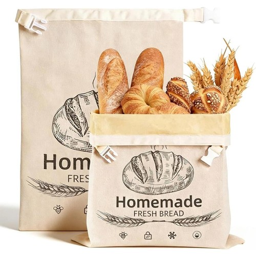 Beeswax bread bag reusable - bag,