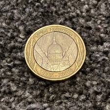 RARE 2 POUND COIN ST PAULS CATHEDRAL 1945-2005 CIRCULATED 