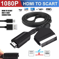 Portable HDMI to SCART Converter Cable Video Audio Adapter Lead 1M for HD TV DVD