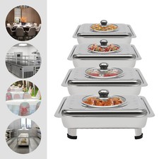 4PCS Buffet Dish Tray Food Plate Server Food Warmer Chafing Dish Serving Tray UK