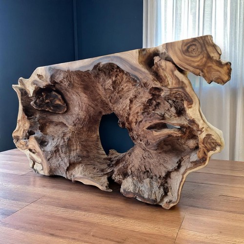 Burl wood sideboard 163cm - wood,