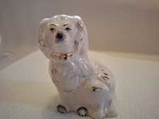 Beswick 1378-7 White Staffordshire "Wally Dogs". Spaniel Dog Figurine Single