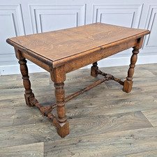 Antique oak lamp table - oak, solid