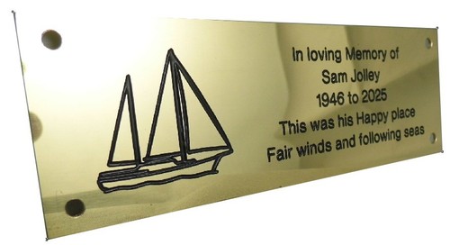 Engraved polished brass - polished,