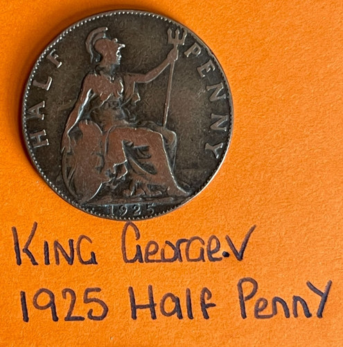 King george half penny - george, v
