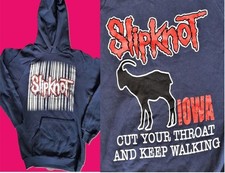 Slipknot Bar-code Iowa Hoodie Jacket Blue Vintage Collectable Small