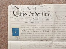 1865 Cantley Norfolk house and Blacksmiths shop Vellum Deed Document Indenture
