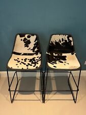 Where Saints Go Cowhide Bar Stools - Great Condition