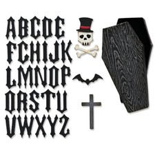 Coffin Alphabet Letters Metal Cutting Dies for DIY Embossing Scrapbooking Cards