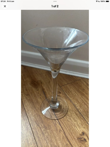 31cm tall martini glass vase - martini,