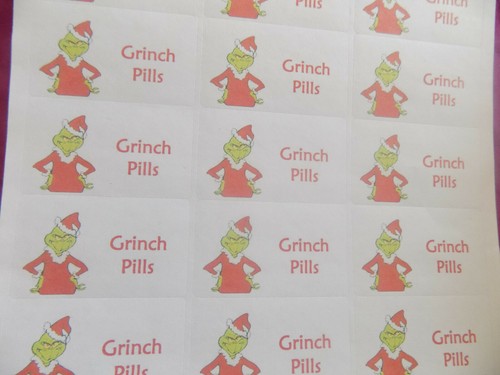 Grinch pills stickers - x,