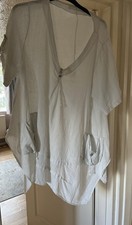 Ladies Italian Linen White Blouse. Excellent Condition Worn A Handful Of Times