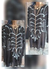 river island black beaded 20s