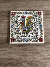 MADEIRA CERAMIC TILE CHICKEN/ROOSTER FLORAL