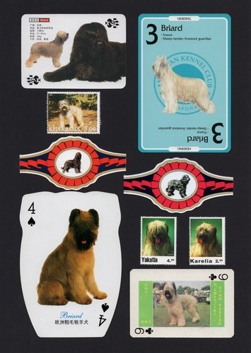Briard mounted set vintage - briard,
