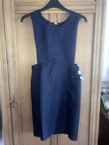 Navy pinafore dress - navy, school