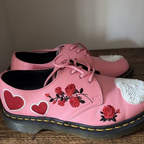 Martens pink sequins hearts - pink,