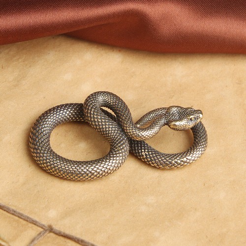 1pc brass snake figurine - 1pc,