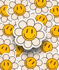 Smiley Face Sticker Daisy