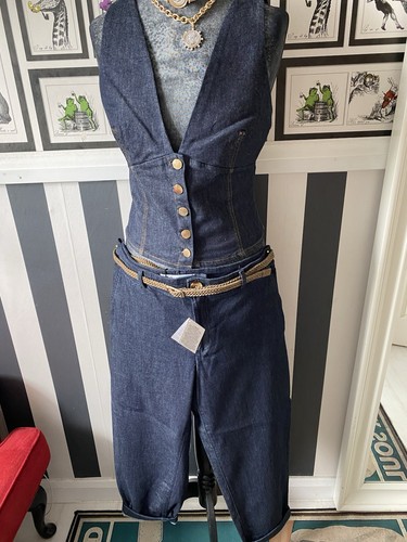 Zara navy blue denim coord - blue,