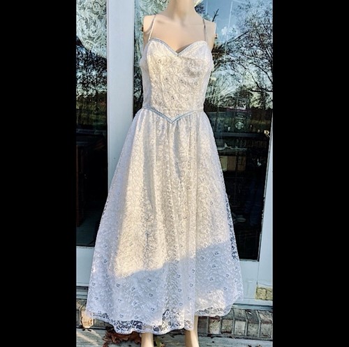 Vintage 80s white lace - 80s,