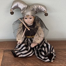 Porcelain Black & White Jester