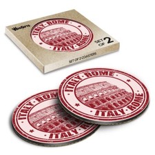 Round MDF Coaster Rome