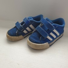 Boys Adidas Trainers Blue White Size 6  Infant Toddler 