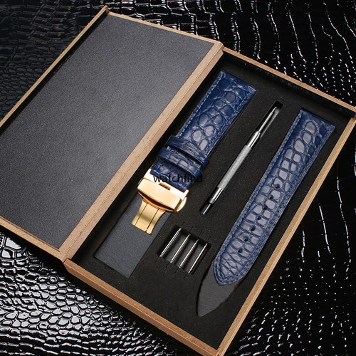 Blue genuine crocodile - blue,
