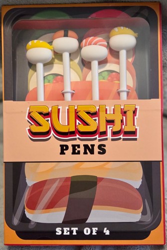 Novelty sushi pens set 4 - sushi, of
