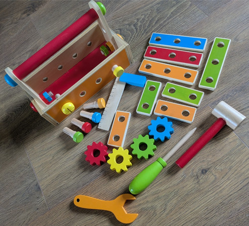 Wooden tool box - wooden, construction