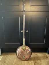 Antique copper bed warmer with - bed,