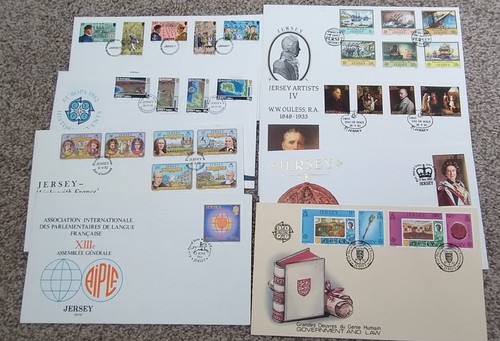 Jersey stamp fdc collection - jersey,