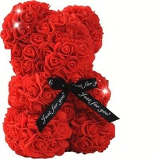 Red rose bear - red,
