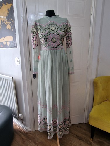 Frock frill green - frock,