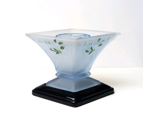 Bagley art deco blue glass - bagley,