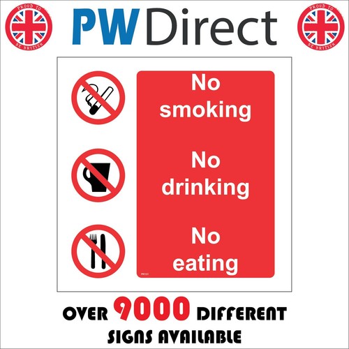 Sign smoking drinking no - no,