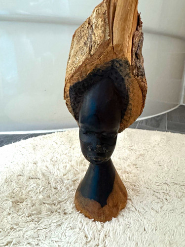 Hand carved wooden african - wooden,