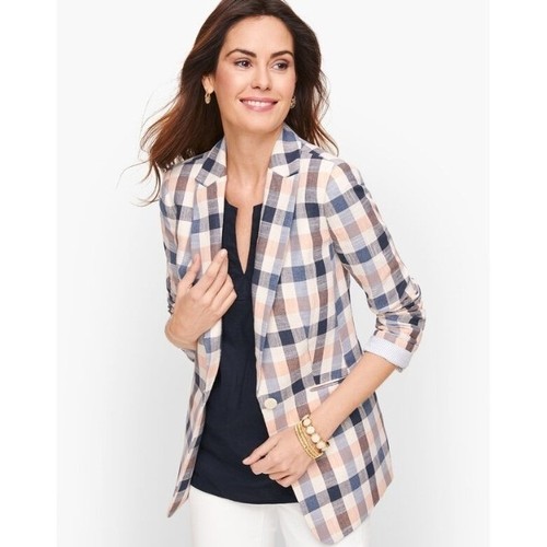 Talbots vivid plaid blazer - talbots, 16