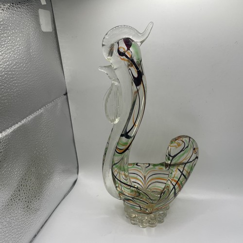 Two art glass bird - glass, bowls