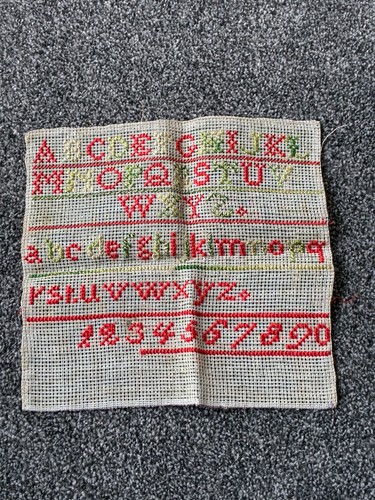 Small antique sampler - small,