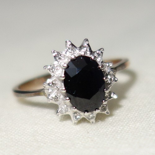 Antique dark sapphire and - dark,