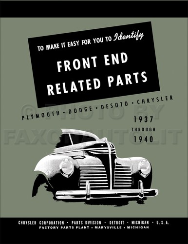 Plymouth front end body parts - end,